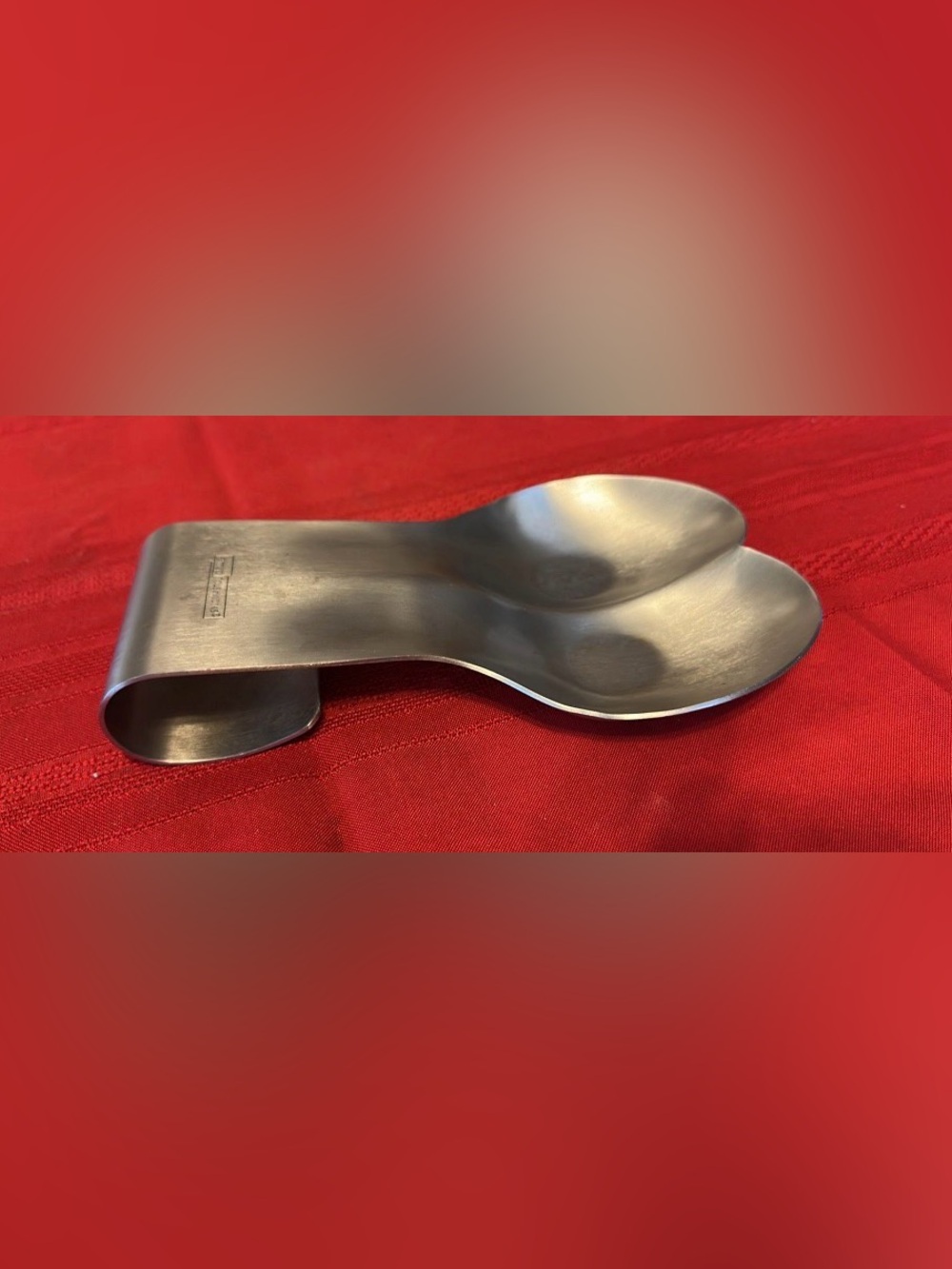 Amco Stainless Steel Double Spoon Rest